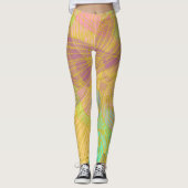 Leggings Papillon Or Chic jaune orange (Devant)