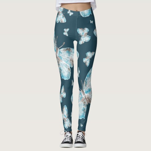 Leggings Papillon, papier peint (Devant)