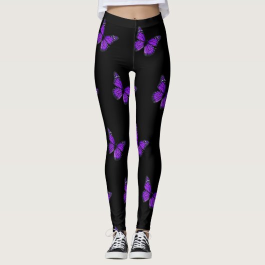Leggings Papillon pourpre (Devant)