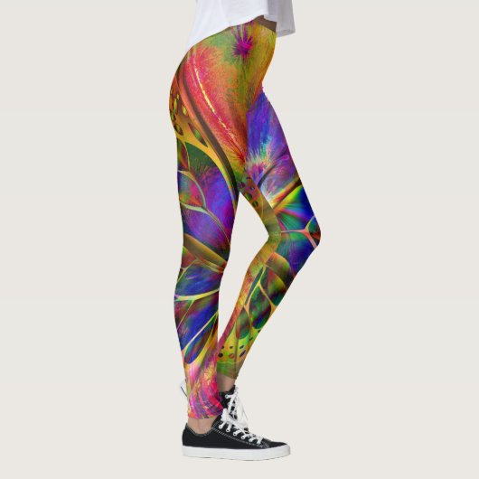Leggings Papillon psychédélique et multicolore (Droite)