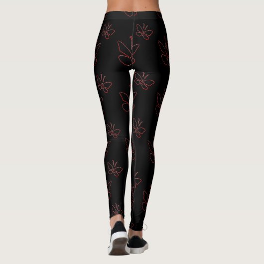 Leggings papillon rose (Dos)