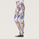 Leggings Papillon rose BLANC (Gauche)