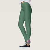 Leggings Papillon rose mou - Nom - Simple Vert solide (Gauche)
