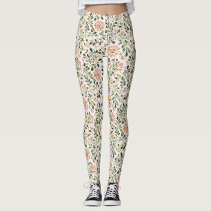 Leggings Papillon Rose Pâle Vert Menthe
