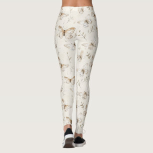 Leggings Papillons à crème chic