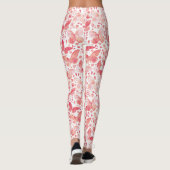 Leggings Papillons Aquarelle Corail rose (Dos)