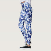 Leggings Papillons Aquarelle Indigo Blue (Gauche)