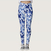 Leggings Papillons Aquarelle Indigo Blue (Devant)