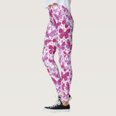 Leggings Papillons Aquarelle Magenta Rose (Gauche)