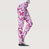 Leggings Papillons Aquarelle Magenta Rose (Droite)