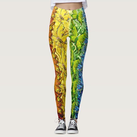 Leggings Papillons arc-en-ciel (Devant)