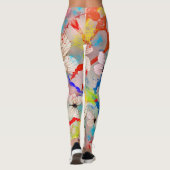 Leggings Papillons blancs Déchets de peinture et traits de (Dos)