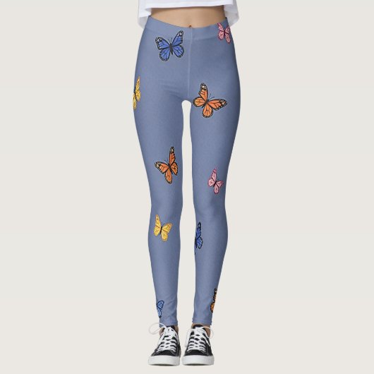 Leggings Papillons Bleu Douce (Devant)