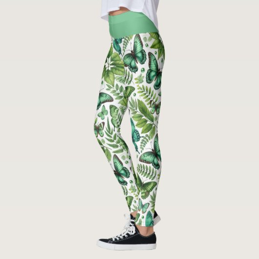 Leggings Papillons bleu-vert (Gauche)
