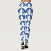 Leggings papillons bleus blanc (Dos)
