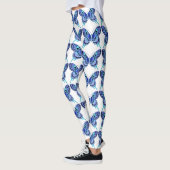 Leggings papillons bleus blanc (Gauche)