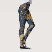 Leggings Papillons bleus métalliques avec Vins d'or (Droite)