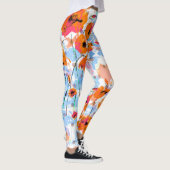 Leggings Papillons broyés : Texture florale Abstraite (Droite)