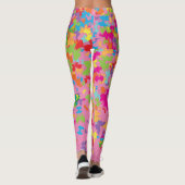 Leggings Papillons colorés 01.bw Pink BG (Dos)