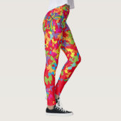 Leggings Papillons colorés 01.bw Rouge BG (Droite)
