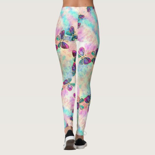 Leggings Papillons colorés mignons 8 - (Dos)