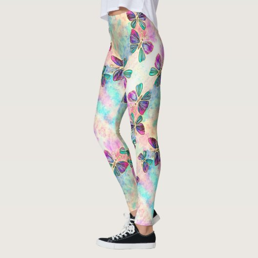 Leggings Papillons colorés mignons 8 - (Gauche)