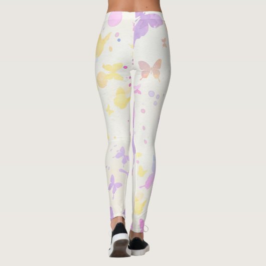 Leggings Papillons d'aquarelle (Dos)