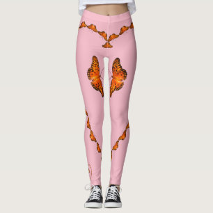 Leggings Papillons de passion rose coeur - Dansez avec moi