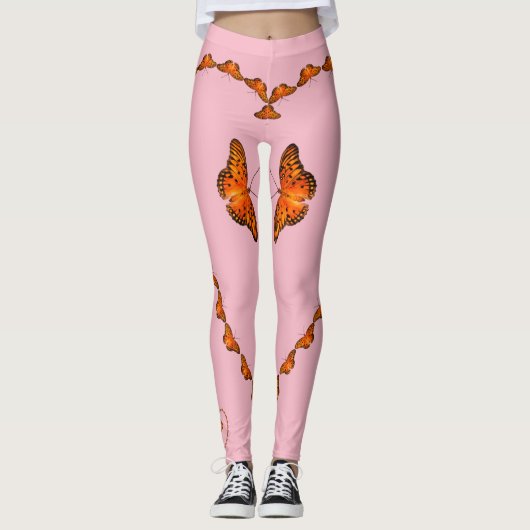 Leggings Papillons de passion rose coeur - Dansez avec moi (Devant)