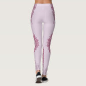 Leggings Papillons design unique Mandala Zen l Yoga rose (Dos)