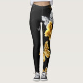 Leggings Papillons d'or et de blanc (Devant)