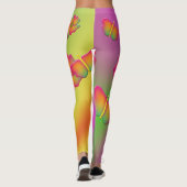 Leggings Papillons et fleurs (Dos)
