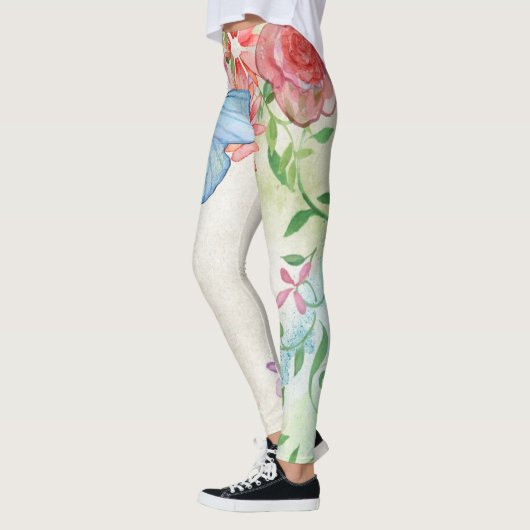 Leggings Papillons et fleurs (Gauche)