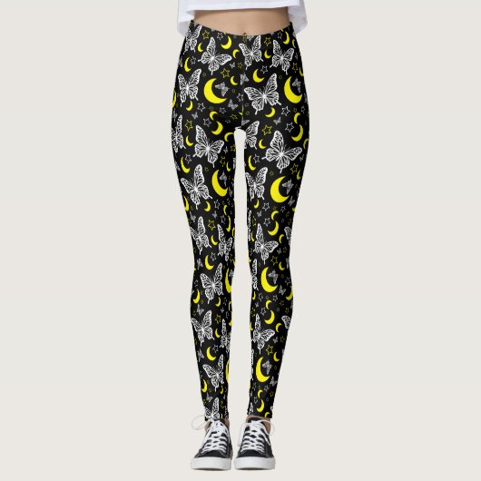 Leggings Papillons & Lunes (Devant)