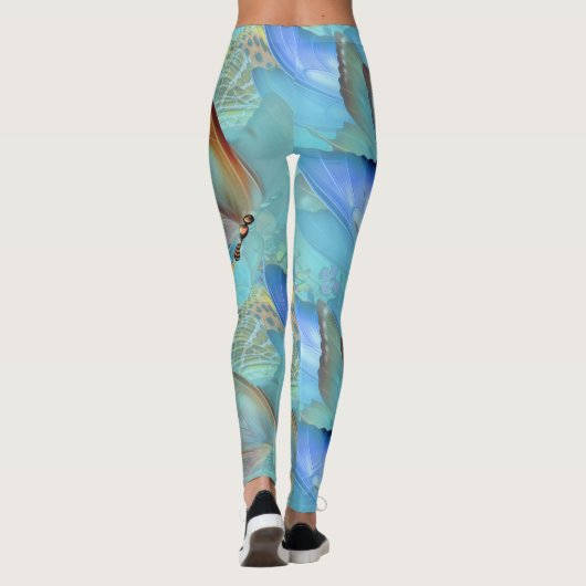 Leggings Papillons mobiles Abstraits (Dos)