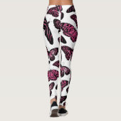 Leggings Papillons noir rose Fille Motif d'aquarelle (Dos)