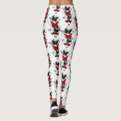 Leggings Papillons noirs et rouges volants (Dos)