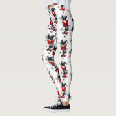 Leggings Papillons noirs et rouges volants (Gauche)