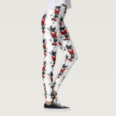 Leggings Papillons noirs et rouges volants (Droite)