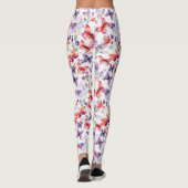 Leggings Papillons rouges violets (Dos)