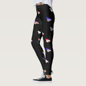 Leggings Papillons sur les guêtres noires (Gauche)
