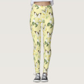 Leggings Papillons Vert Jaune (Devant)