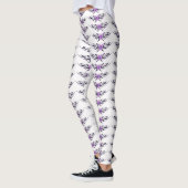 Leggings papillons violets blanc (Gauche)