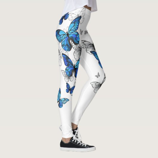 Leggings Papillons volants bleus Morpho (Droite)