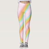 Leggings Pâque arc-en-ciel pastel (Devant)