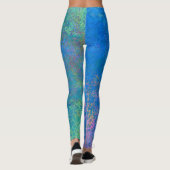 Leggings Par l'encre d'alcool de mer, Abstraite acrylique (Dos)