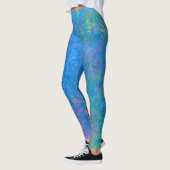 Leggings Par l'encre d'alcool de mer, Abstraite acrylique (Gauche)