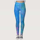 Leggings Par l'encre d'alcool de mer, Abstraite acrylique (Devant)