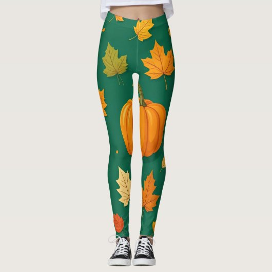 Leggings Parade de citrouilles (Devant)