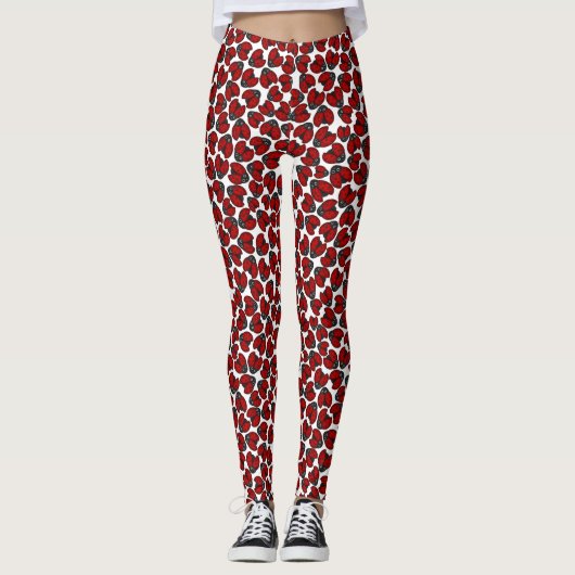 Leggings Parade de Ladybug sur blanc (Devant)